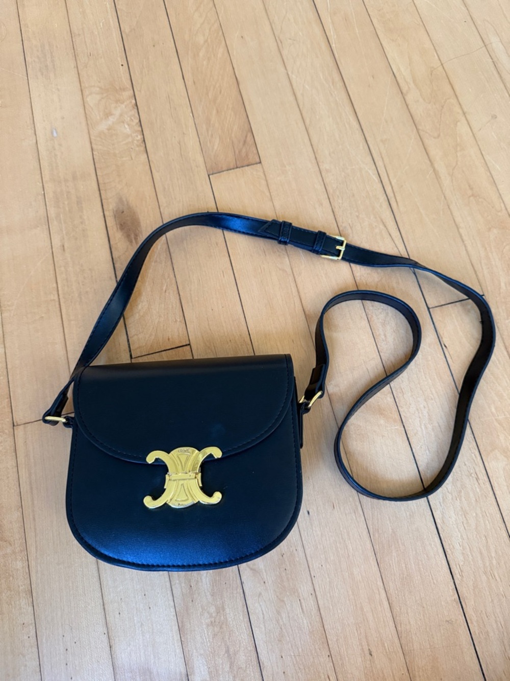 CE🫷🏻INE Black Triomphe Style Crossbody Bag